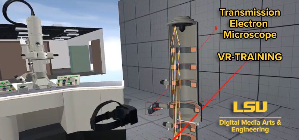 LSU DMAE transmission electron microsope vr