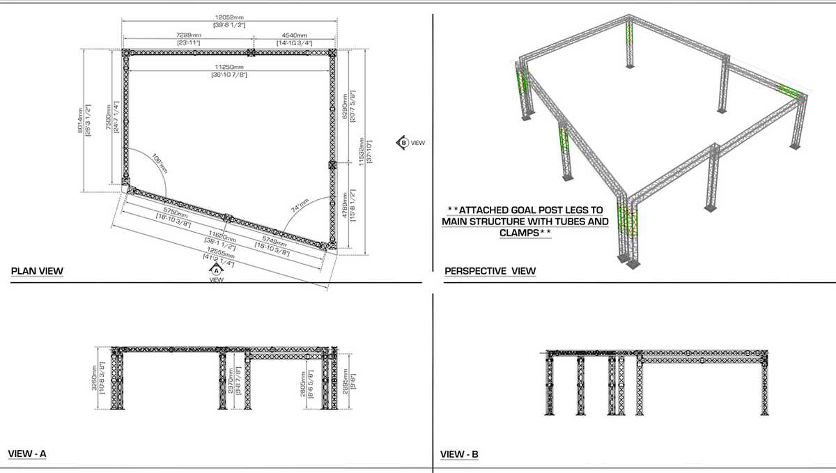 trussing diagram LSU XR studio