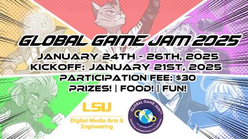 LSU Global Game Jam 2025 event poster