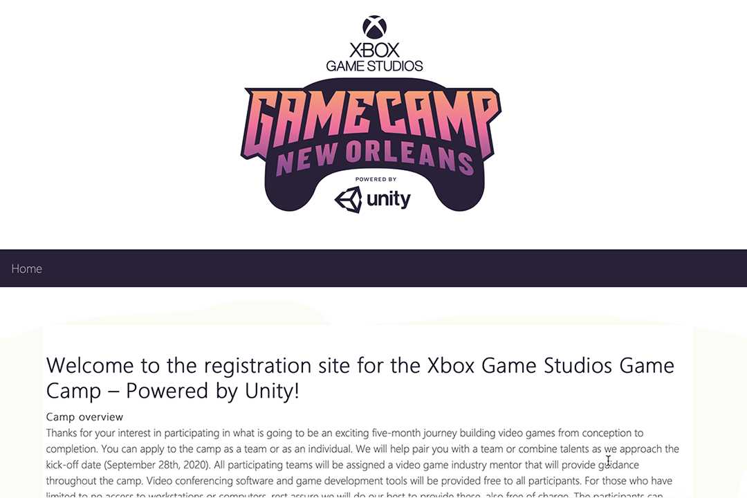 Game Camp New Orleans 2020 news story
