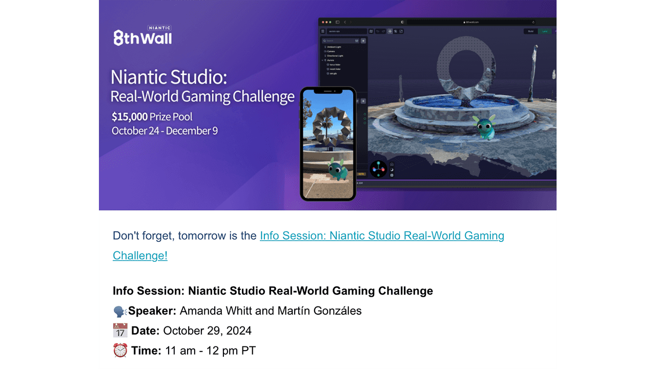 Niantic Studio Real-World Gaming Challenge news author