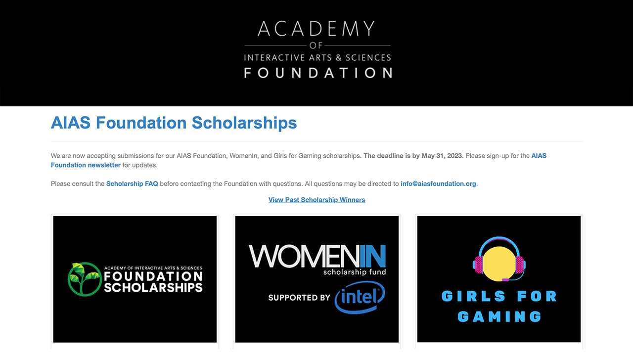 AIAS Foundation Scholarships news author